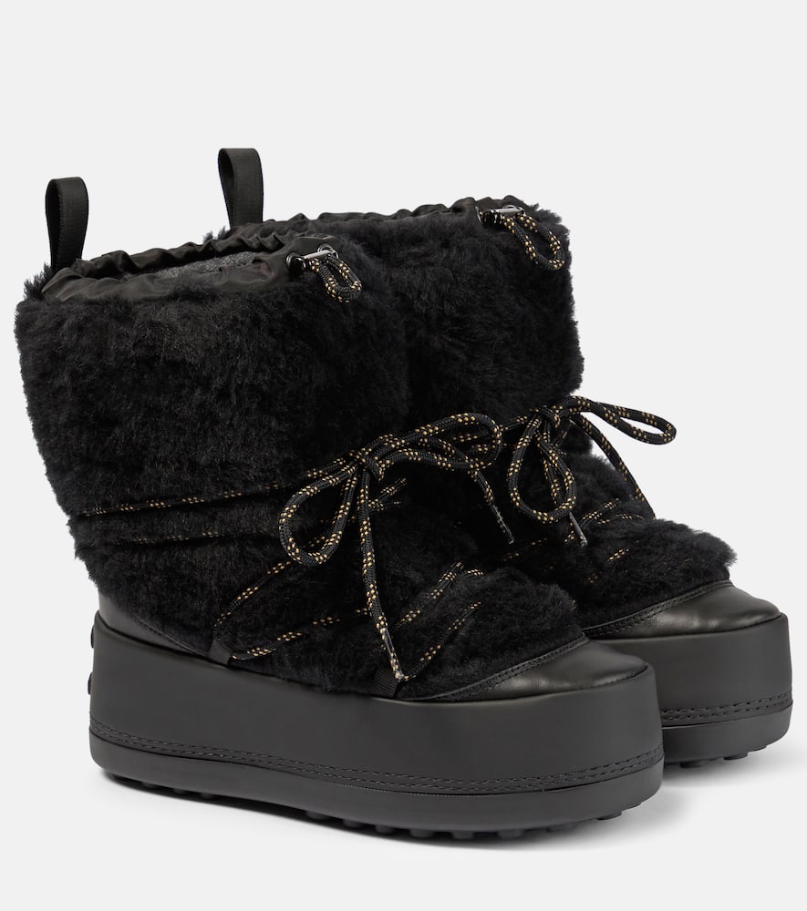 Max Mara Shearling-trimmed snow boots