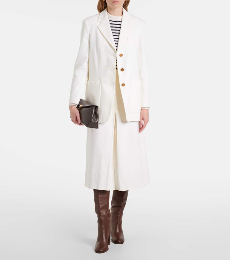 Max Mara Single-breasted cotton drill jacket