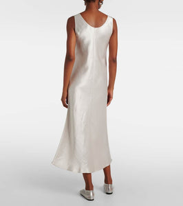Max Mara Talete satin midi dress