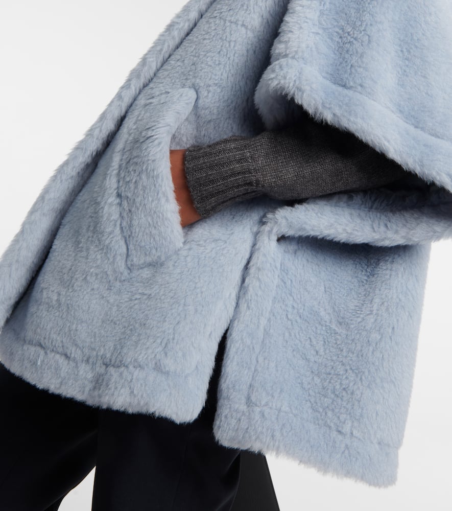 Max Mara Tebe alpaca, wool, and silk teddy cape