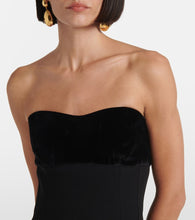 Max Mara Trani strapless cotton minidress