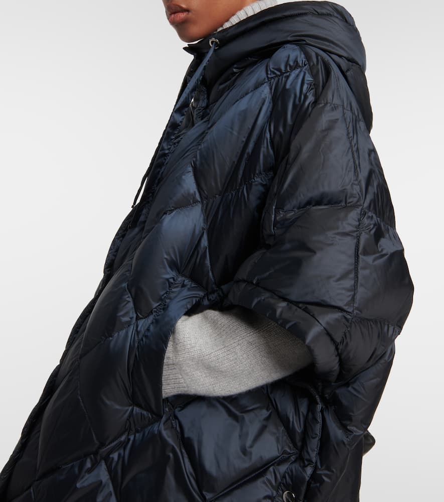 Max Mara Treca quilted canvas down cape