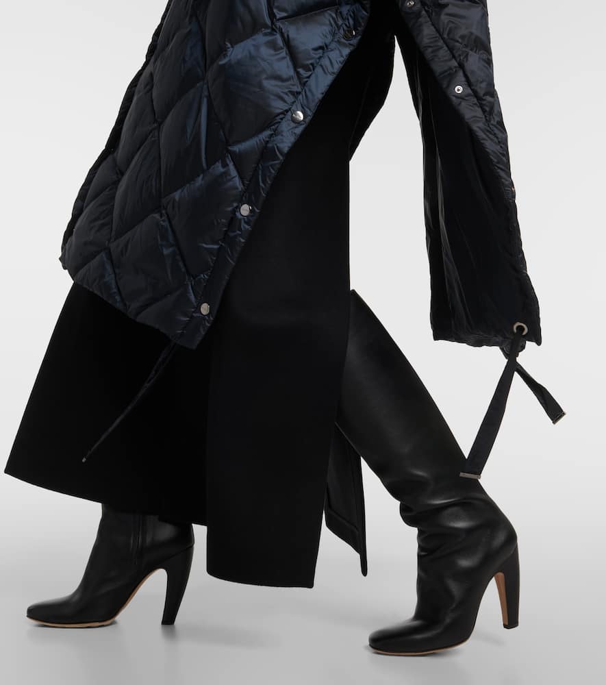 Max Mara Treca quilted canvas down cape
