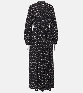 Max Mara Urbania printed silk maxi dress