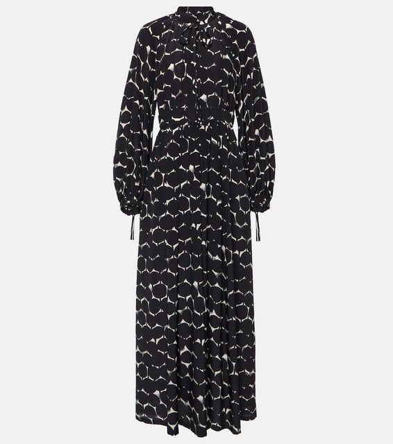 Max Mara Urbania printed silk maxi dress