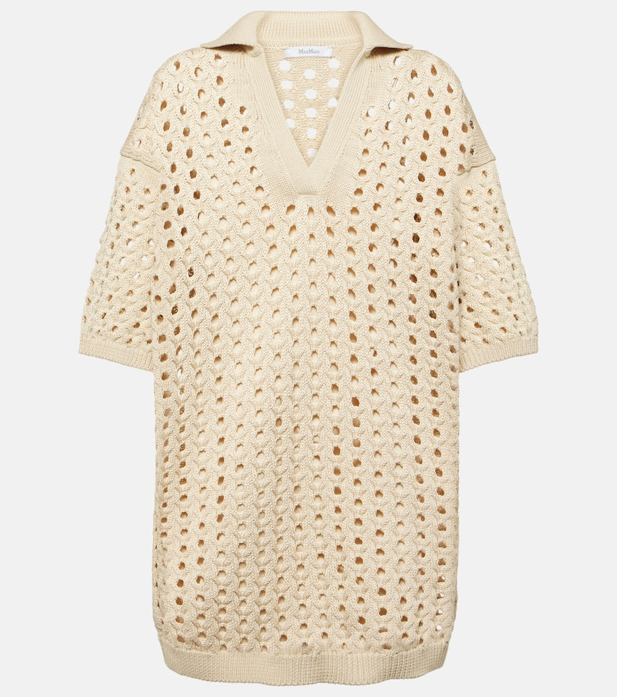 Max Mara Urna cutout cotton minidress. Max Mara Urna镂空棉质迷你连衣裙