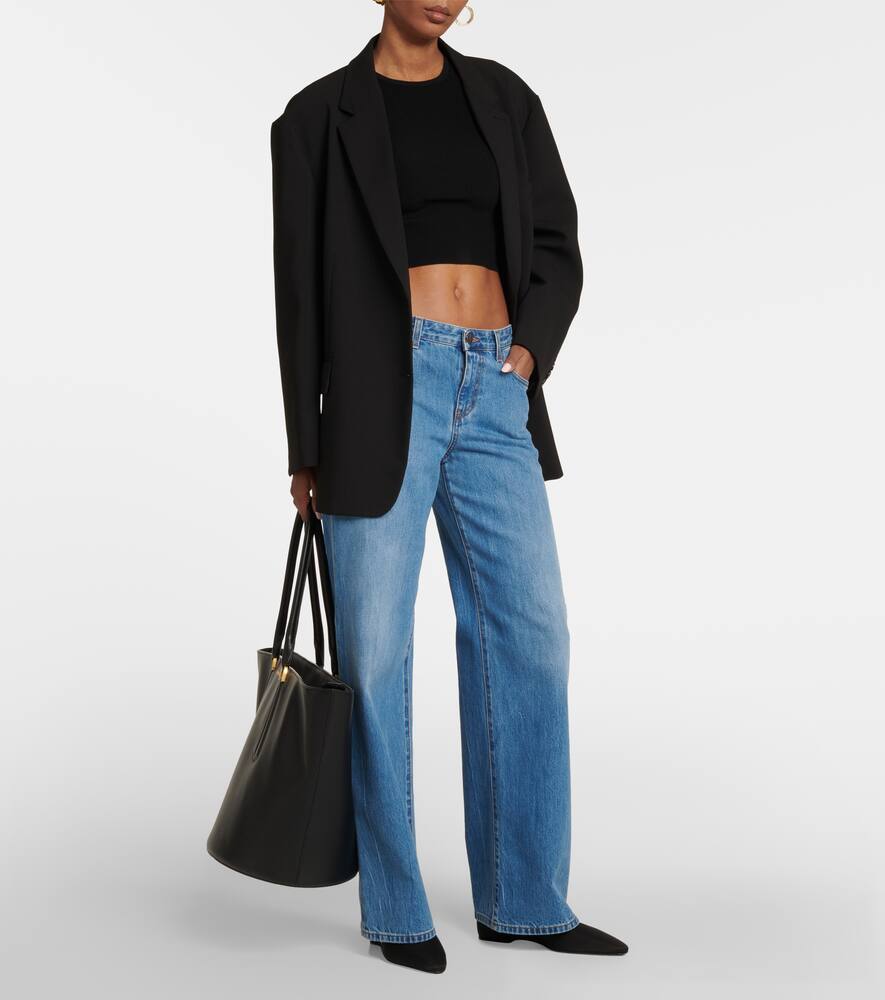 Max Mara Vasel leather tote bag