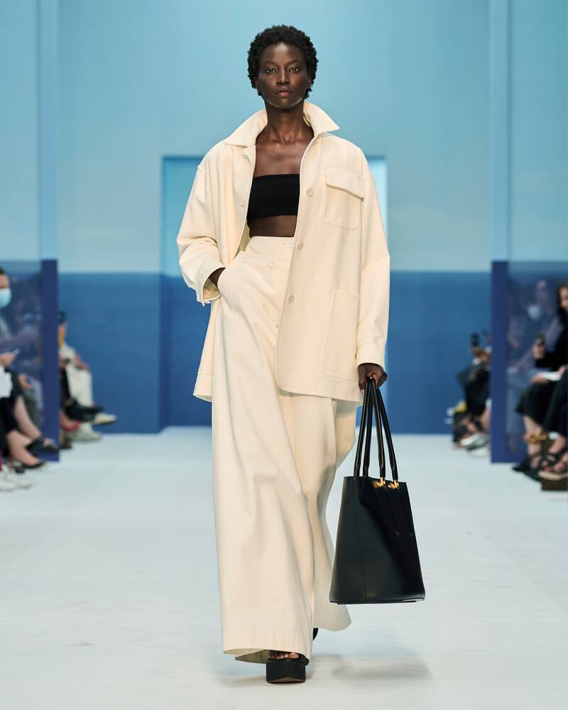 Max Mara Vasel leather tote bag