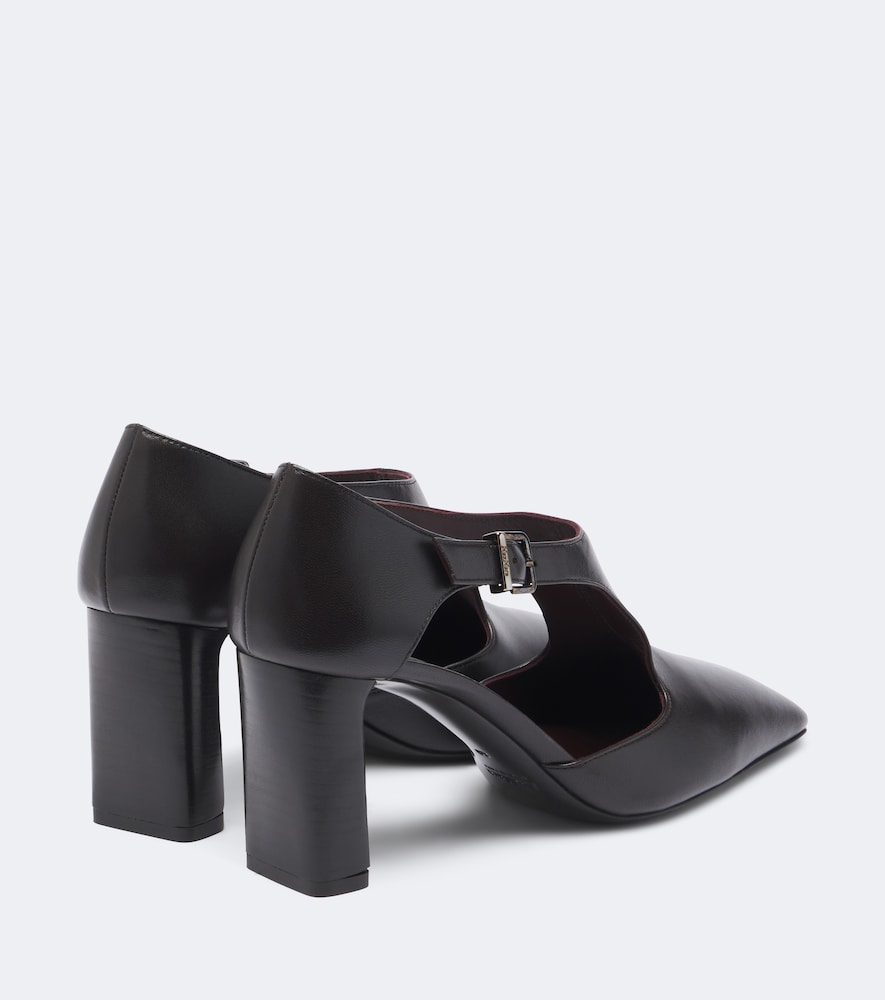 Max Mara Leather Mary Jane pumps (Brown) - Mid Heel Pumps