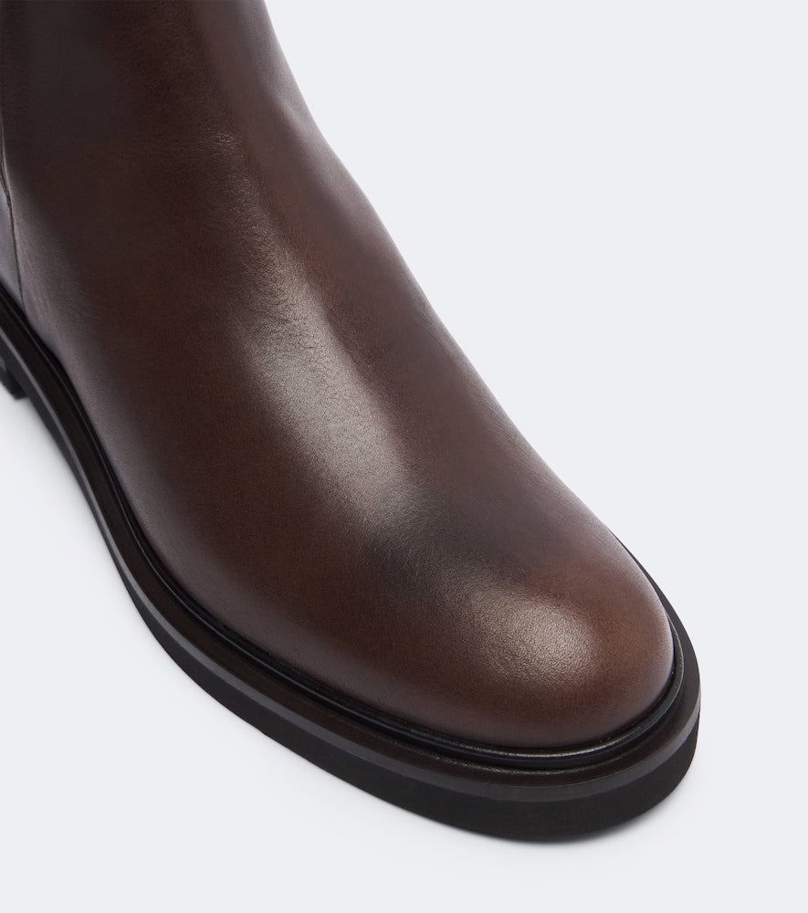 Max Mara Leather ankle boots in Brown - Flat Boots