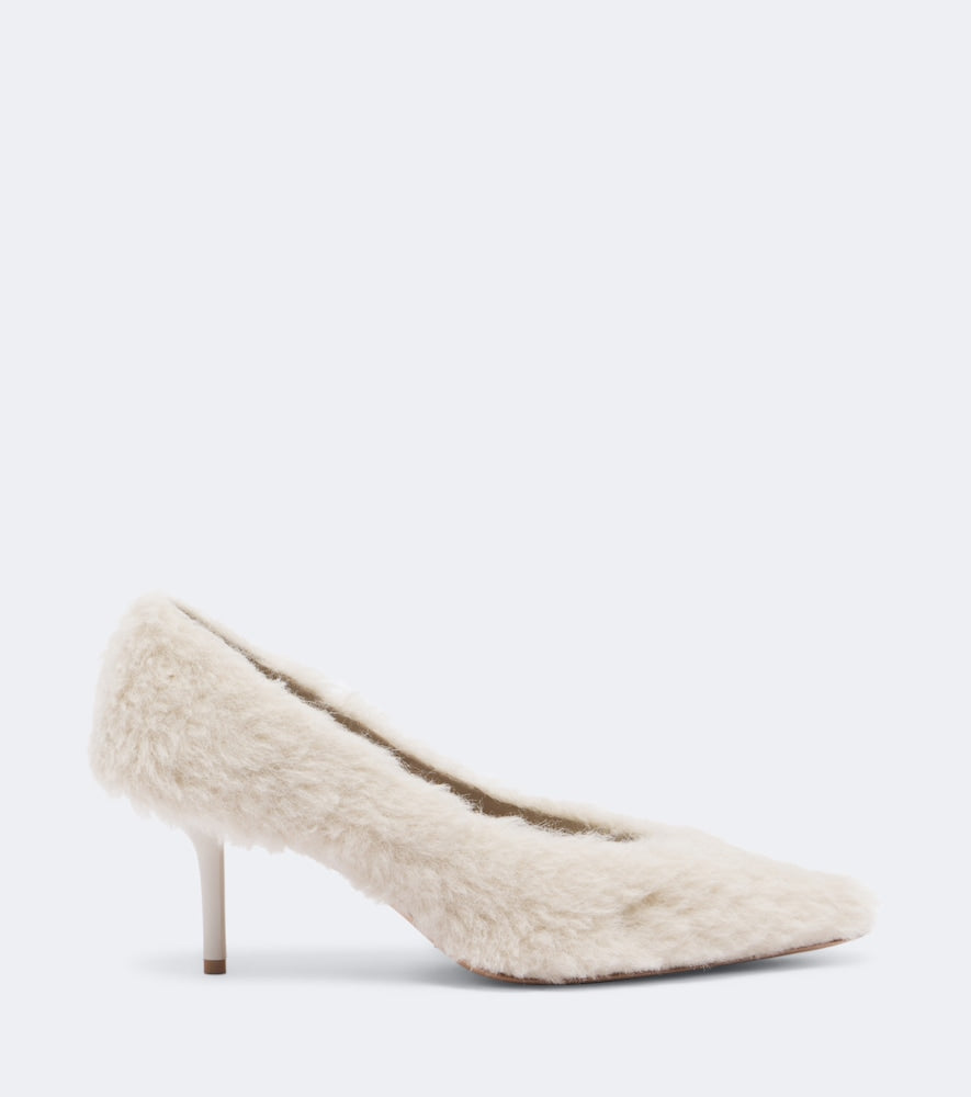 Max Mara Shearling pumps (White) - Mid Heel Pumps