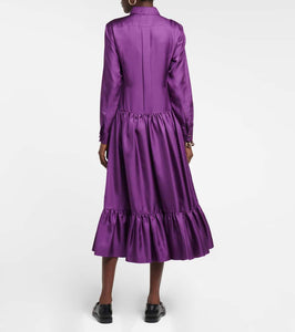 Max Mara Yard silk satin shirt dress