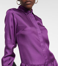 Max Mara Yard silk satin shirt dress
