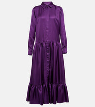 Max Mara Yard silk satin shirt dress