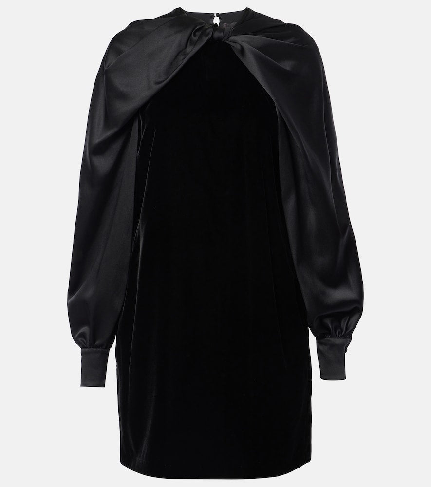 Max Mara Zarella velvet and satin minidress. Max Mara Zarella 天鹅绒缎面迷你连衣裙