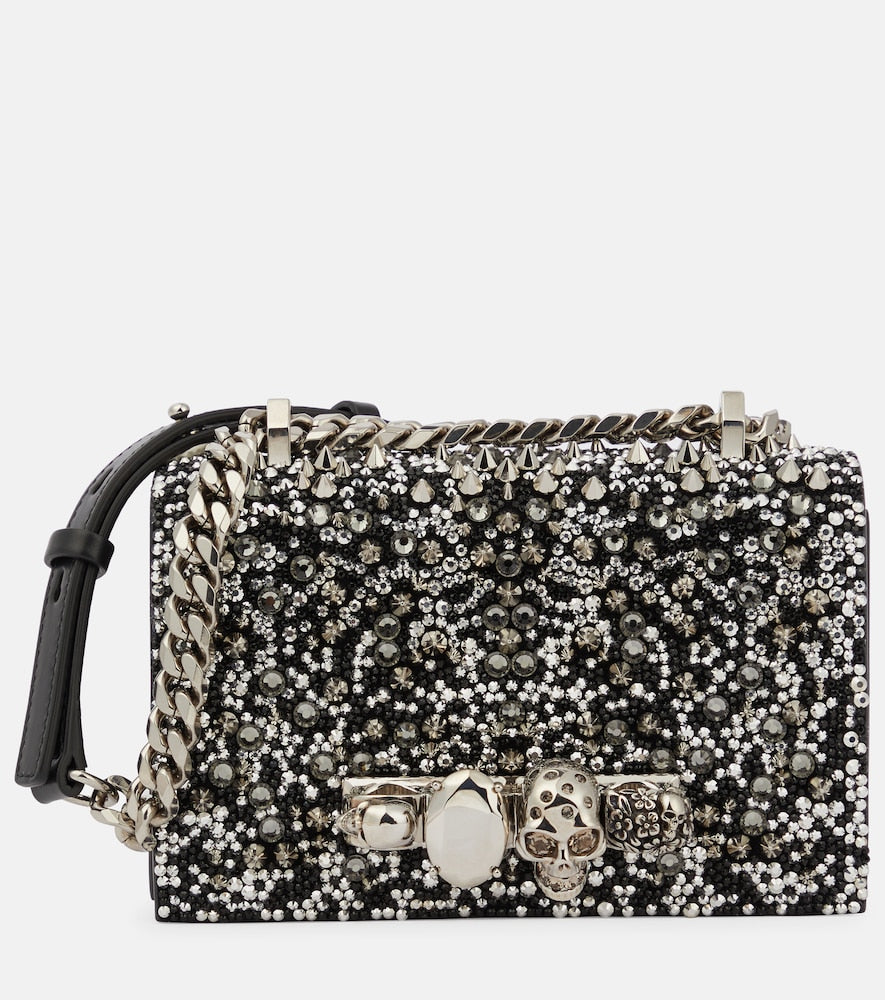McQueen Jewelled Satchel Mini embellished crossbody bag - McQueen 珠宝装饰迷你斜挎包