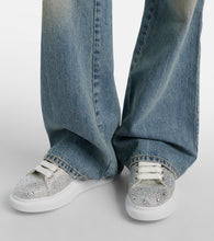 McQueen Oversized embellished leather sneakers