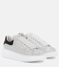 McQueen Oversized embellished leather sneakers - McQueen 超大号装饰皮革运动鞋