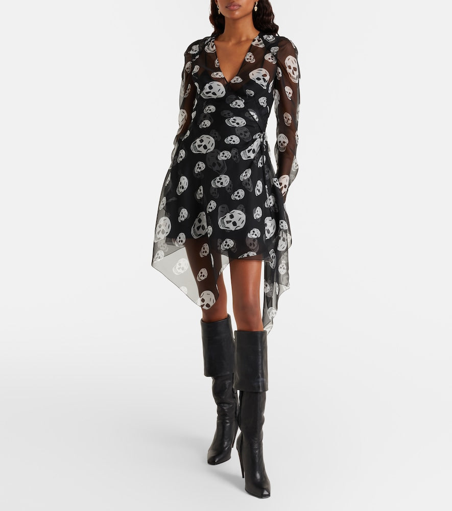 McQueen Horn Heel leather knee-high boots (Black) - Knee-high Boots