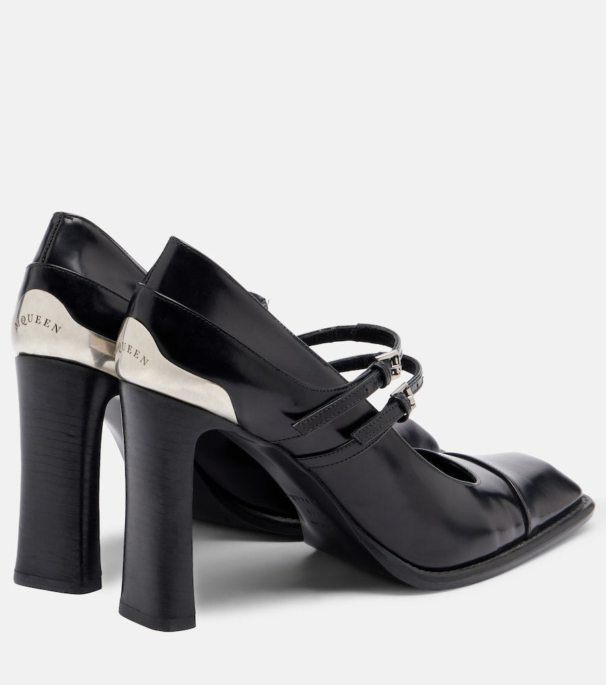 McQueen Niko leather Mary Jane pumps in Black - High-Heel Pumps