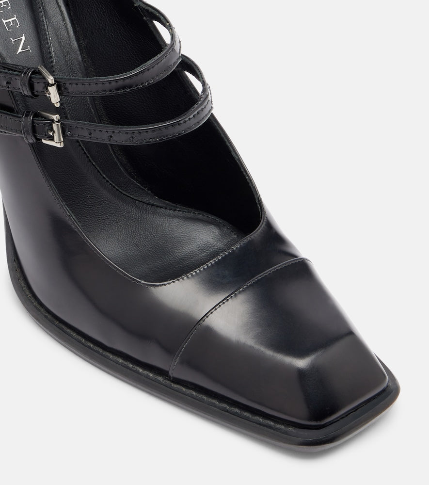 McQueen Niko leather Mary Jane pumps in Black - High-Heel Pumps