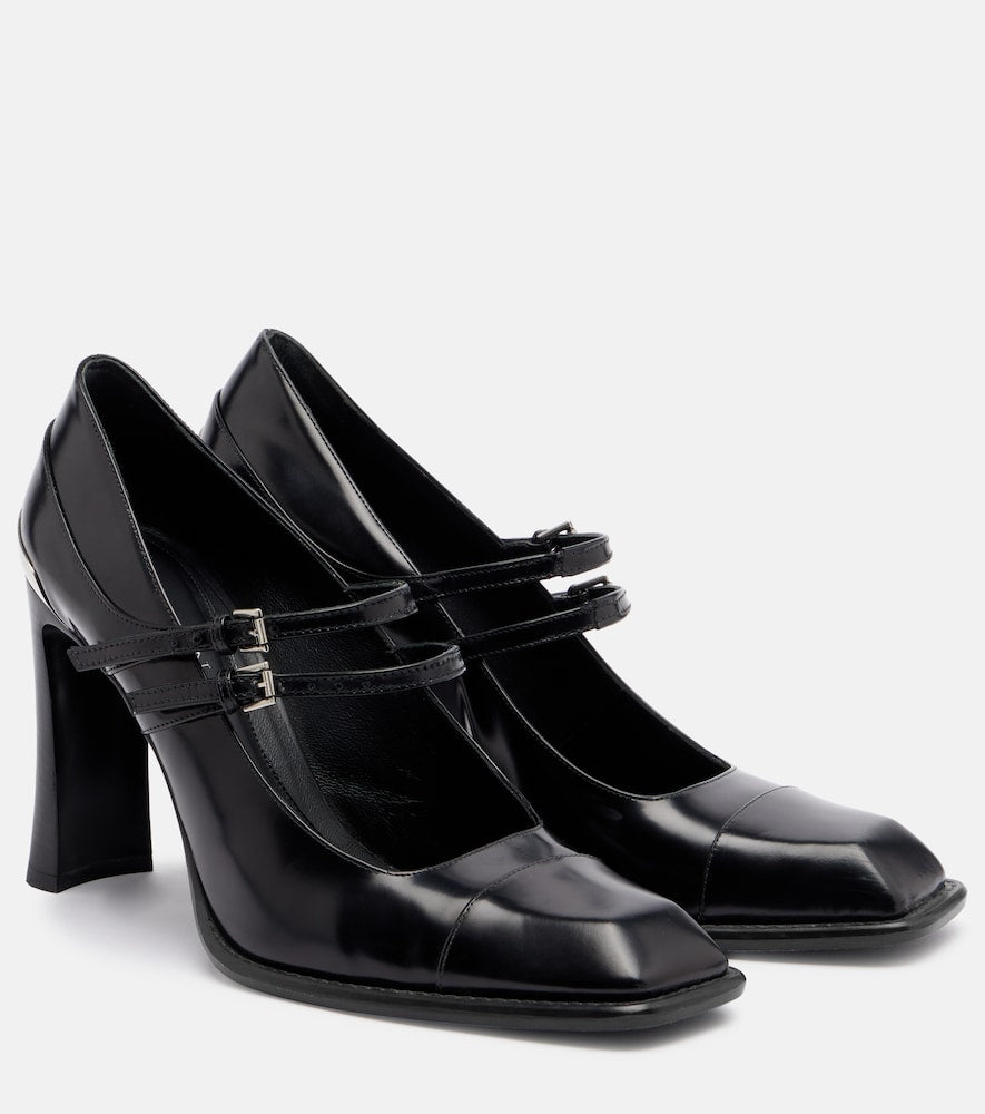 McQueen Niko leather Mary Jane pumps in Black - High-Heel Pumps