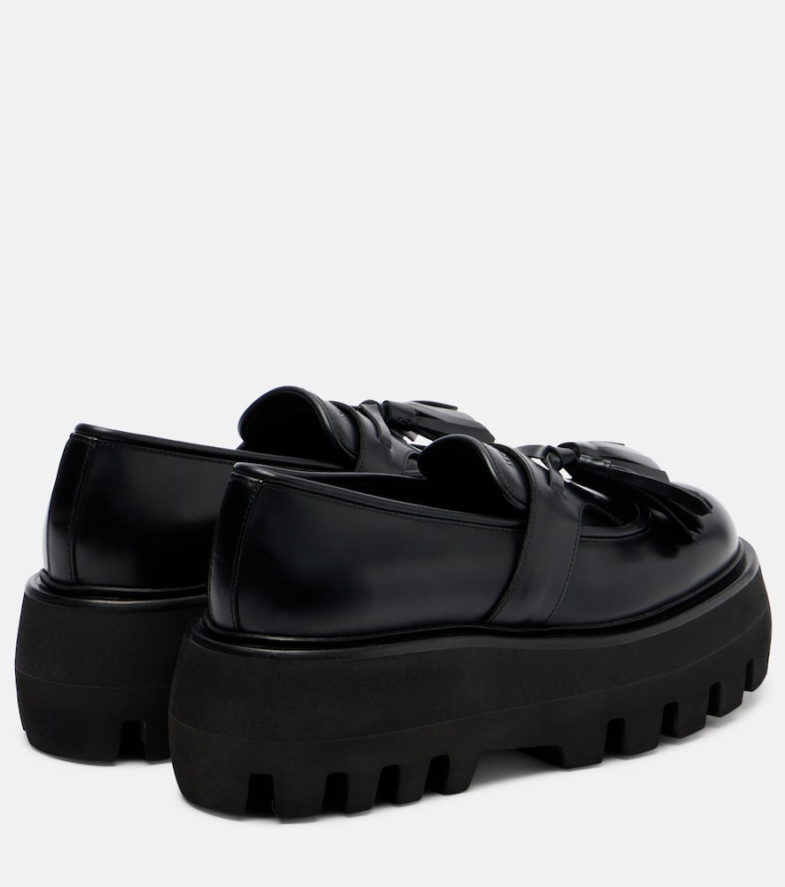 Black McQueen Sofa leather platform loafers - Loafers