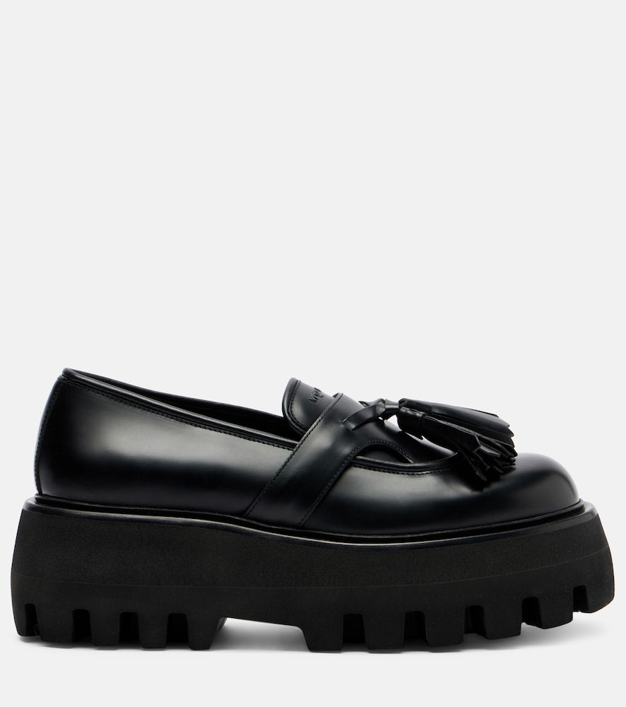 Black McQueen Sofa leather platform loafers - Loafers