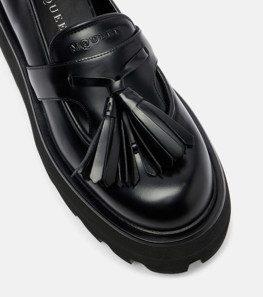 Black McQueen Sofa leather platform loafers - Loafers