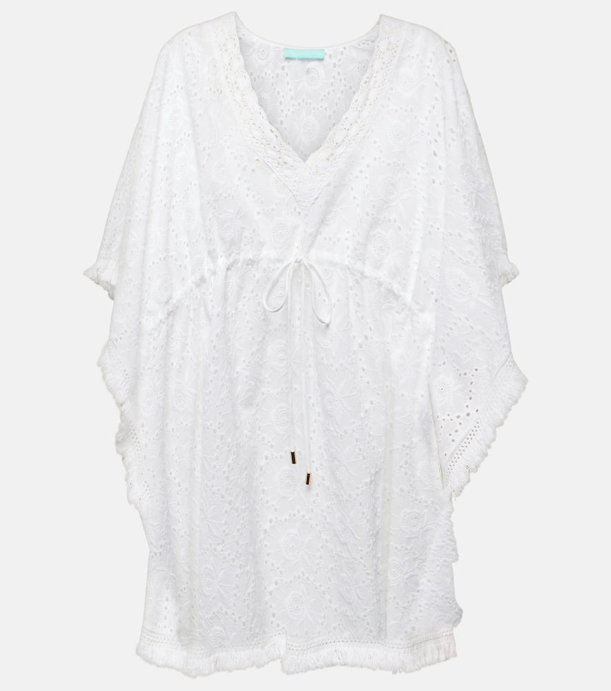 Melissa Odabash Ivy broderie anglaise cotton kaftan. Melissa Odabash Ivy 刺绣英式纯棉长罩衫裙
