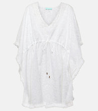 Melissa Odabash Ivy broderie anglaise cotton kaftan. Melissa Odabash Ivy 刺绣英式纯棉长罩衫裙