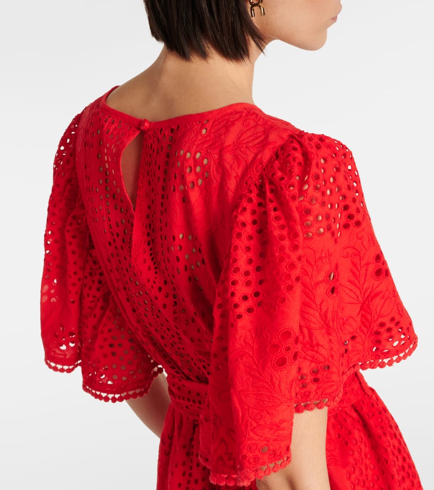 Melissa Odabash Kara cotton broderie anglaise minidress