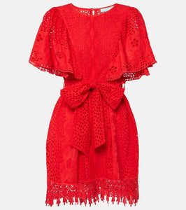 Melissa Odabash Kara cotton broderie anglaise minidress