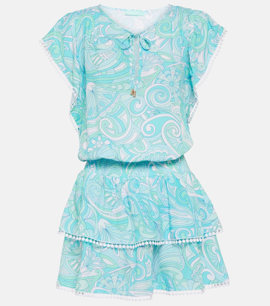 Melissa Odabash Keri printed tiered minidress