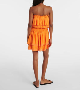 Melissa Odabash Salma tiered bandeau minidress