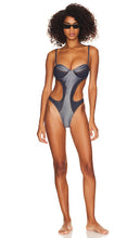 Melissa Simone Denim One Piece Swimsuit in Blue