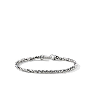 Men's David Yurman Wheat Chain Bracelet in Sterling Silver, 4mm - Small