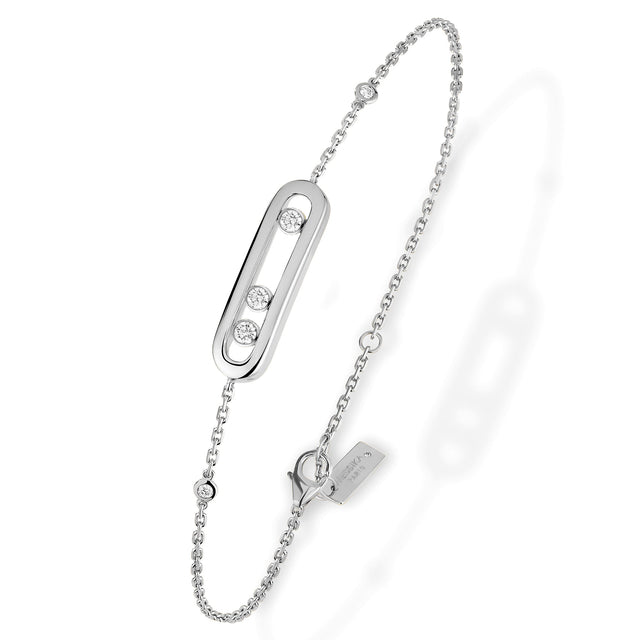 Messika Baby Move 1/10ctw Diamond White Gold Bracelet