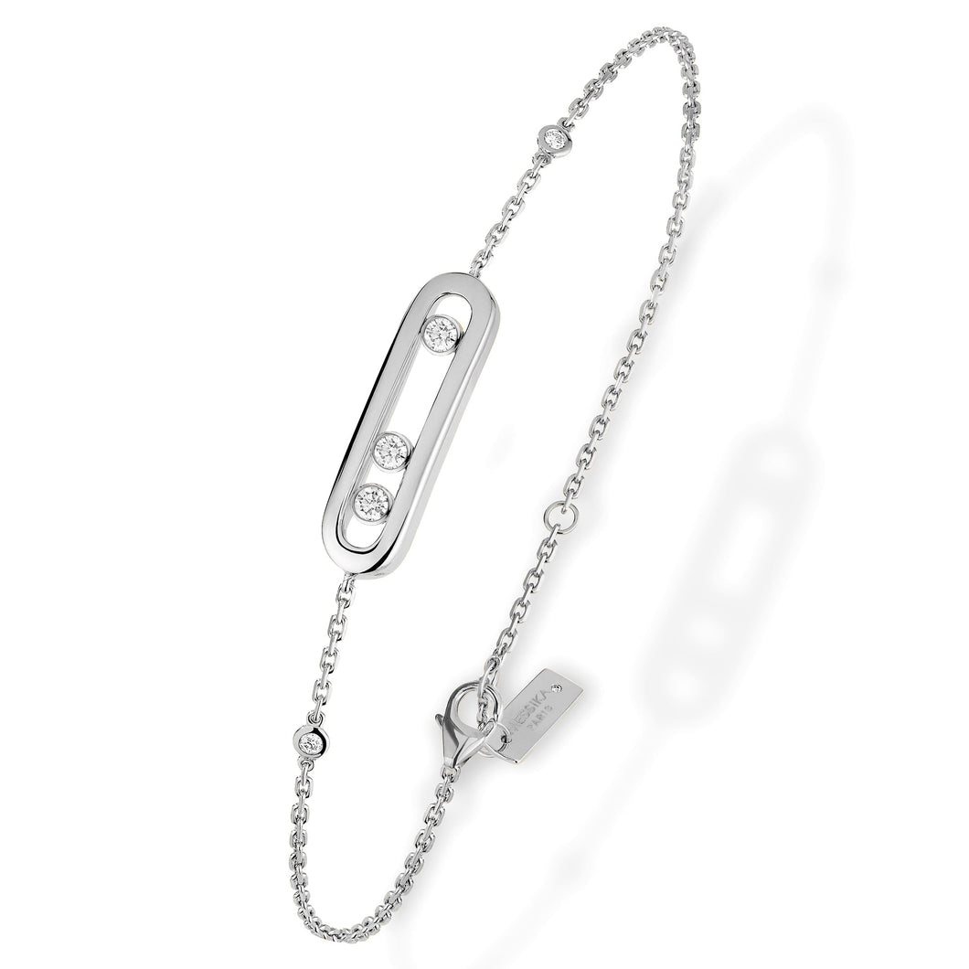 Messika Baby Move 1/10ctw Diamond White Gold Bracelet