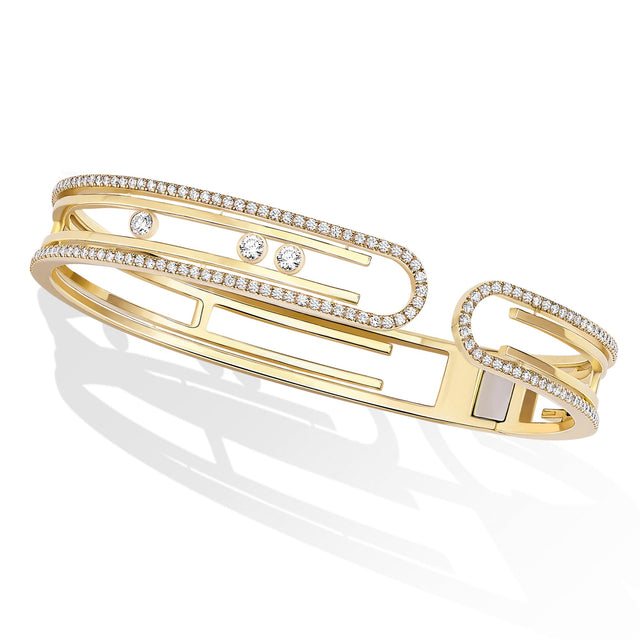 Messika Move 10th 7/8ctw Diamond Yellow Gold Bangle Bracelet
