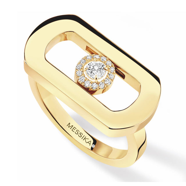 Messika Move Citizen 1/10ctw Diamond Yellow Gold Ring | Size 7