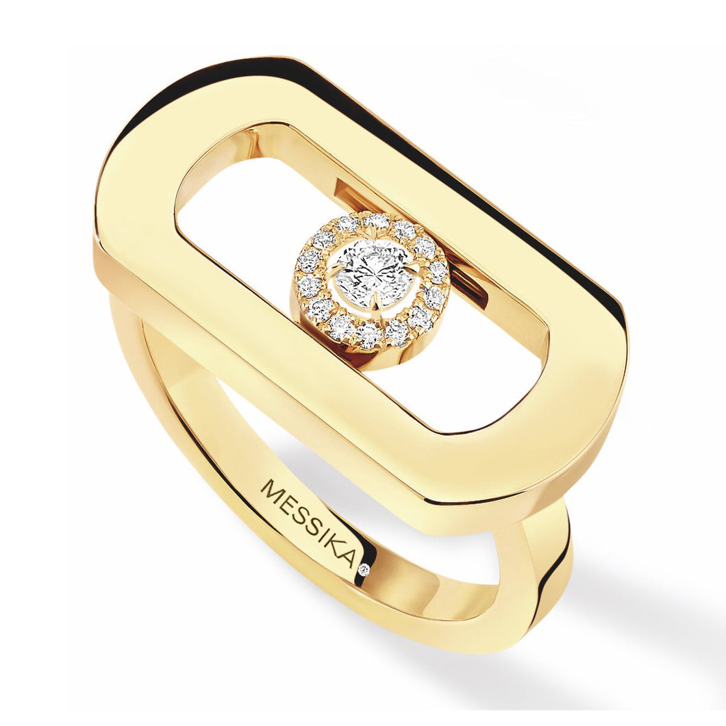 Messika Move Citizen 1/10ctw Diamond Yellow Gold Ring | Size 7