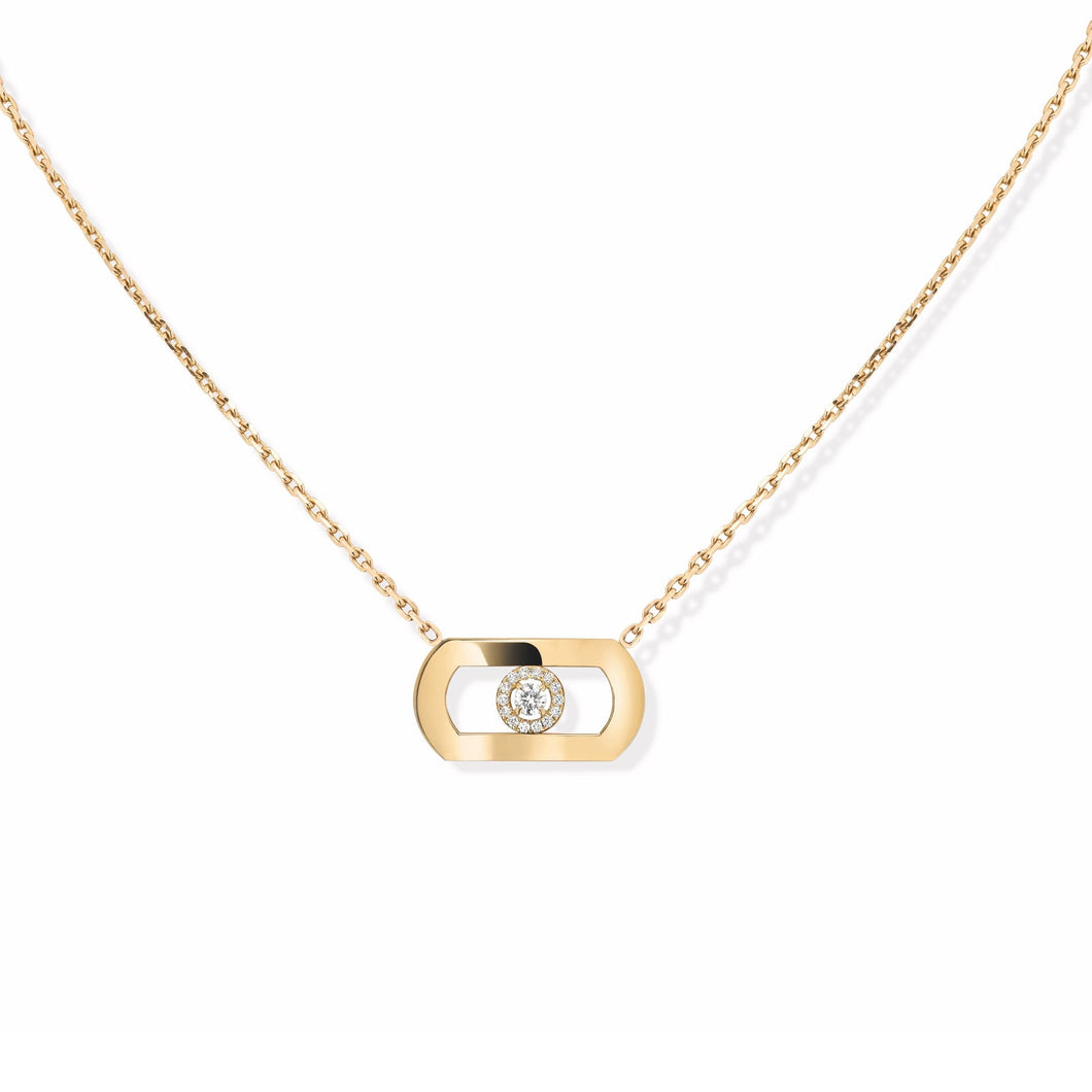 Messika Move Citizen 1/8ctw Diamond Yellow Gold Necklace