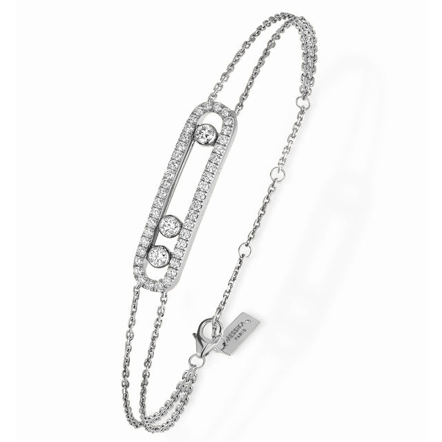 Messika Move Classic 5/8ctw Diamond Pave White Gold Bracelet