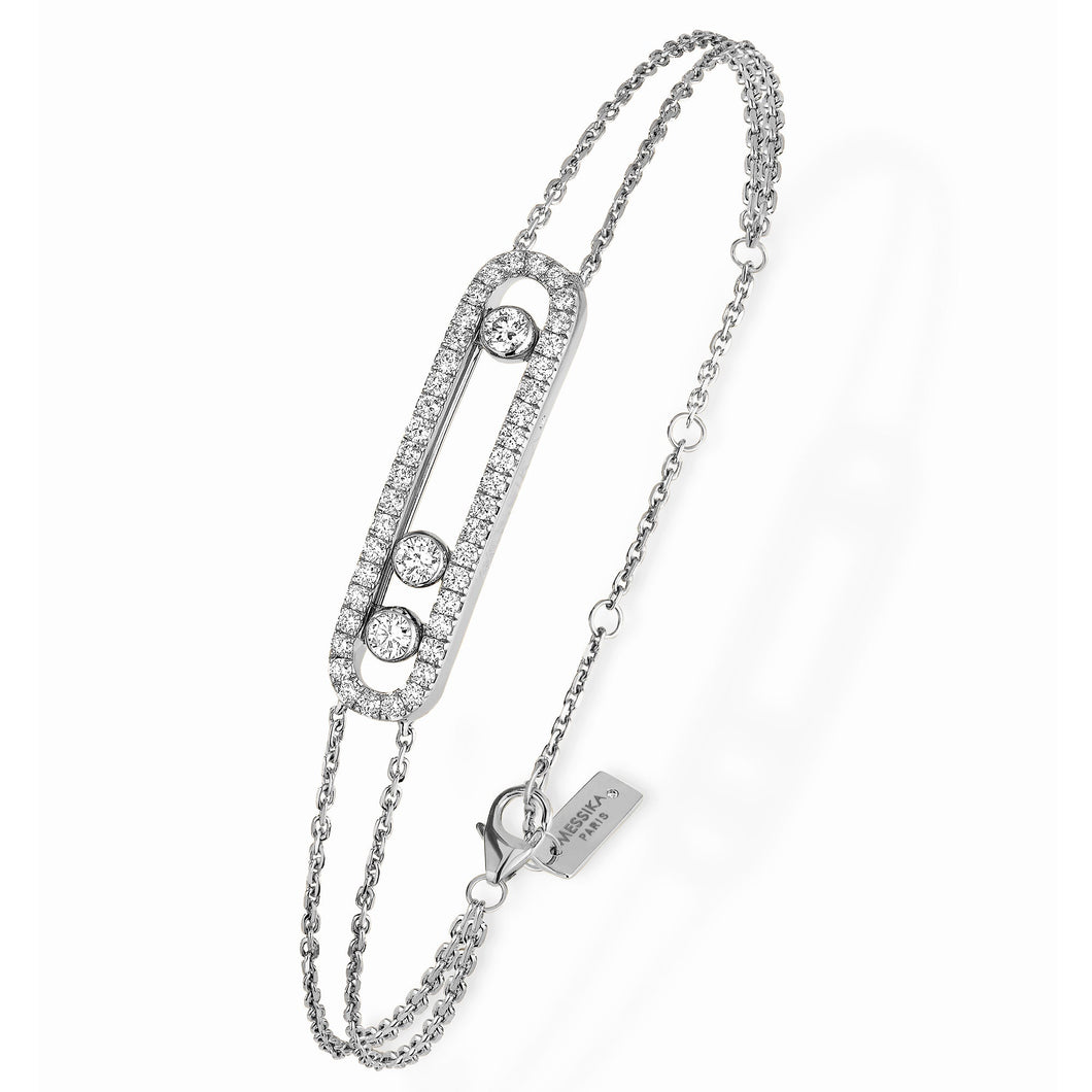 Messika Move Classic 5/8ctw Diamond Pave White Gold Bracelet