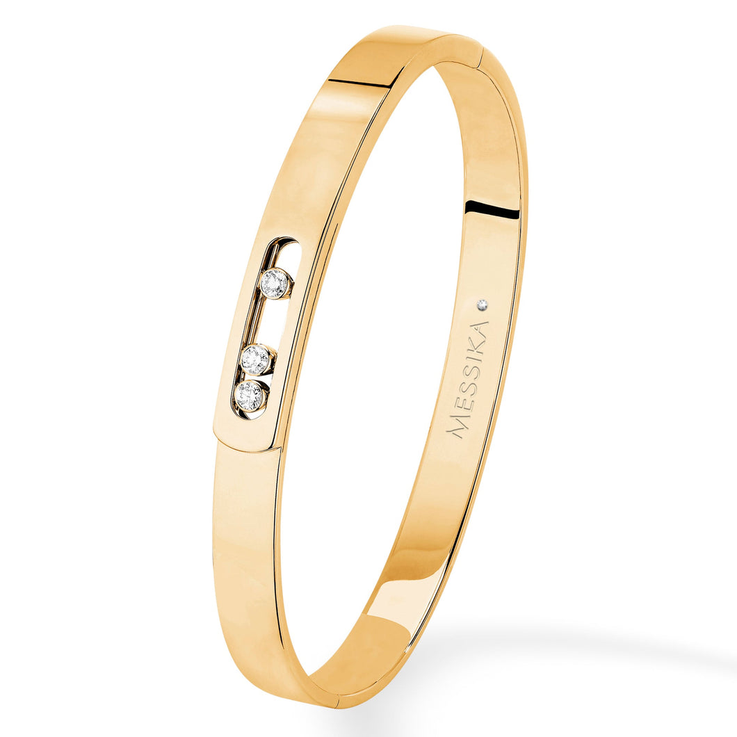 Messika Move Noa 1/6ctw Diamond Yellow Gold Bangle Bracelet