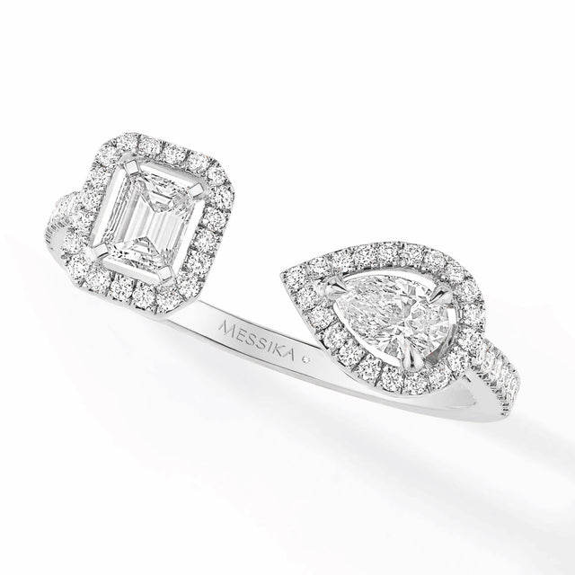 Messika My Twin Toi & Moi 3/4ctw Diamond White Gold Ring | Size 7