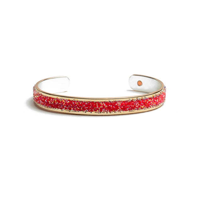 Metal Alchemist Trialchemy(tm) Red Crystal Bonded Cuff Bracelet