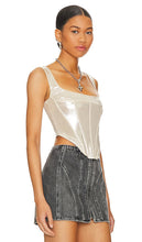 Miaou Campbell Corset in Metallic Silver