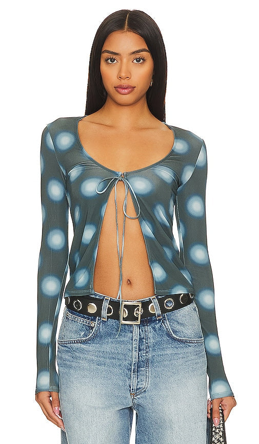 Miaou Helena Top in Blue - Haut Miaou Helena en Bleu - Miaou Helena 蓝色上衣 - Miaou Helena Top in Blau - MIAOU HELENA 탑 - Top Miaou Helena in blu